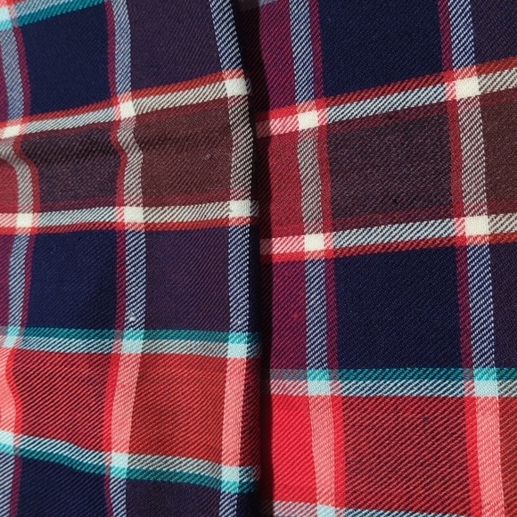 Unbranded Reversible Buffalo Plaid Blanket Scarf w/Fringe 42" x 42" - Picture 2 of 3